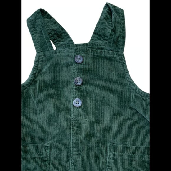 Old Navy baby girl hunter green corduroy overalls skirt size 3-6 months - Picture 2 of 3